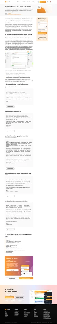 Lépjen kapcsolatba az inaktív ügyfelekkel vagy előfizetőkkel. Tekintse meg ingyenes újracsatlakozási e-mail sablonjainkat a jobb értékesítés érdekében.