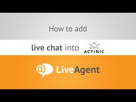 Youtube video: How to add live chat to Actinic store www.liveagent.com