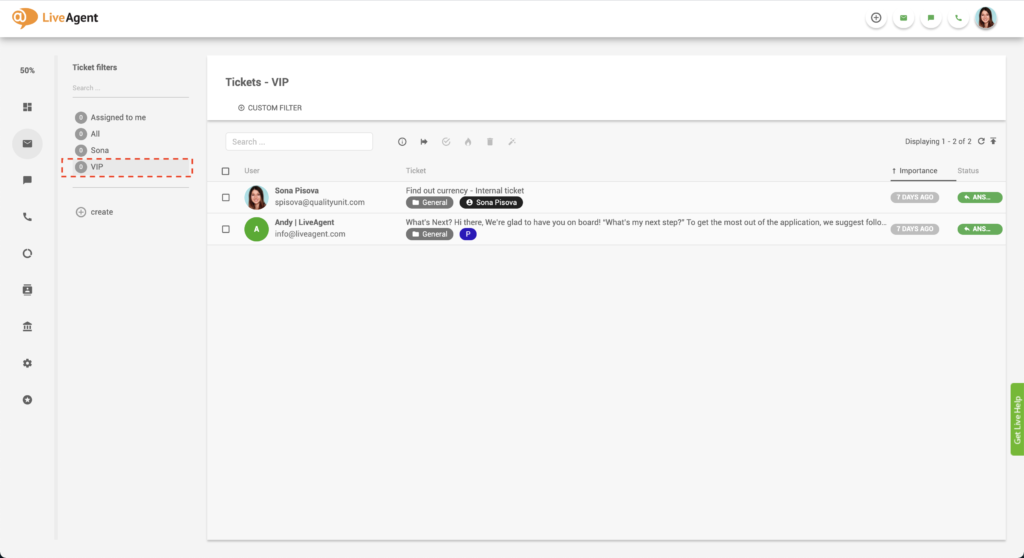 nincsenek-határok LiveAgent VIP jegyszűrő