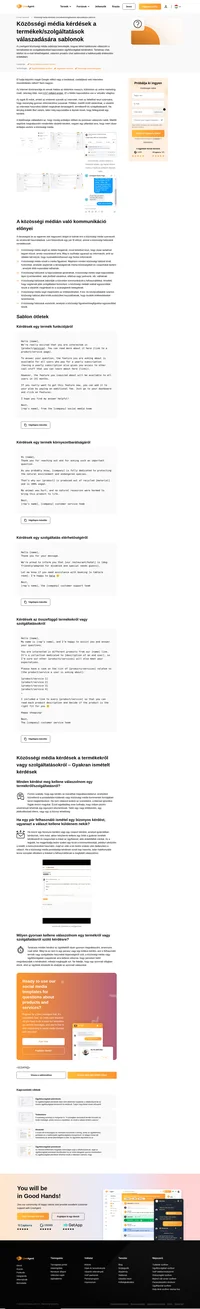 Válaszoljon az ügyfeleknek magabiztossággal a teljesen testre szabható közösségi média sablonjainkkal a termék és szolgáltatásokra vonatkozó kérdésekre.