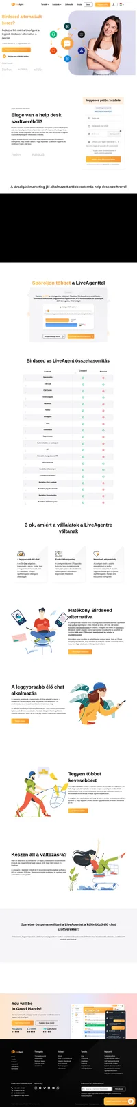 A LiveAgent több, mint 175 hasznos lehetőséget kínál, élő chatet, email integrációt, call centert. Az élő chat lehetőséget nyújt ügyfeleinek, hogy azonnal kapcsolatba léphessenek Önnel weboldalán keresztül.