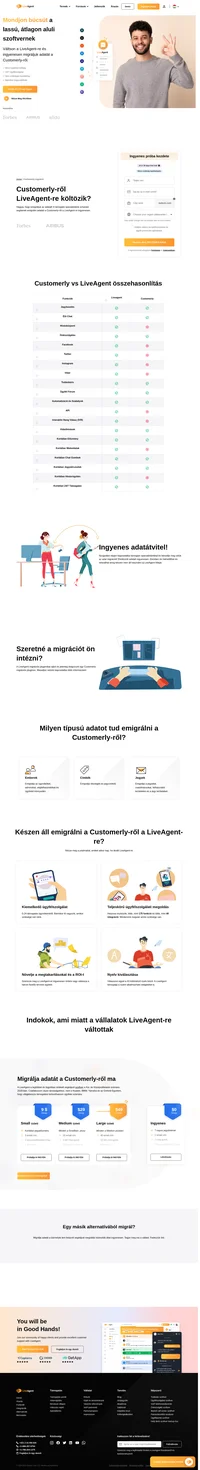 Migrálni szeretné adatát a Customerly-ről egy másik megoldásba? Nézze meg a LiveAgent-et és lássa meg az előnyeit. Kezdje egy ingyenes próbaidőszakát ma.