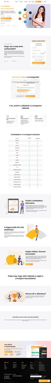 A LiveAgent költséghatékonyabb a többi ügyfélszolgálati megoldáshoz képest és több, mint 175 ügyfélszolgálati funkcióval és több, mint 40 integrációval rendelkezik. Tudjon meg többet.