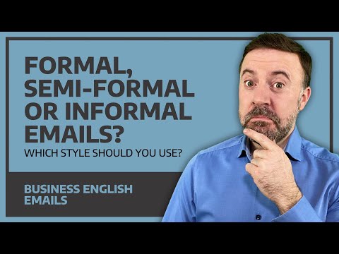 Youtube video: Writing Emails In English - Formal, Semi-Formal or Informal?