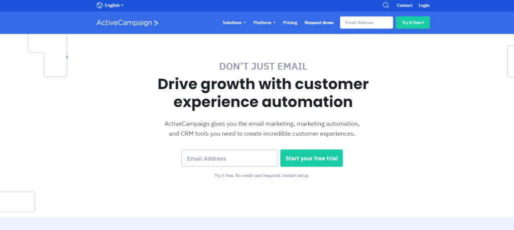 ActiveCampaign Kezdőlap