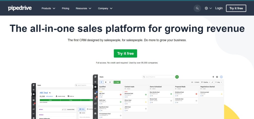 pipedrive-kezdőlap Pipedrive kezdőlap