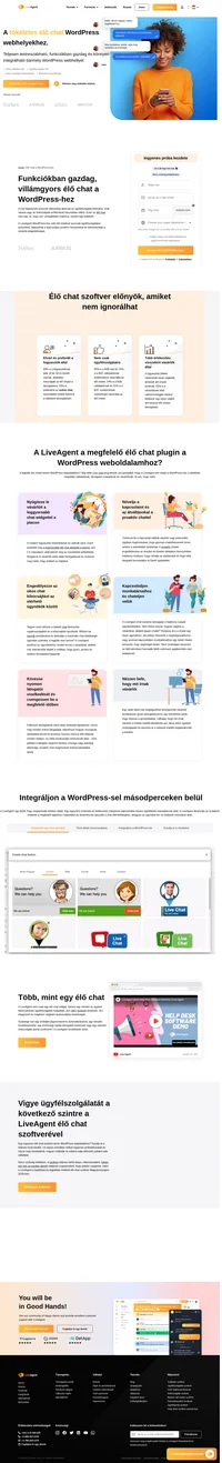 A LiveAgent WordPress-hez való élő chatével azonnali ügyfélszolgálatot biztosíthat, fejlesztheti a kapcsolatokat proaktív eseménykiváltókkal és felturbózhatja a vásárlói elégedettséget.