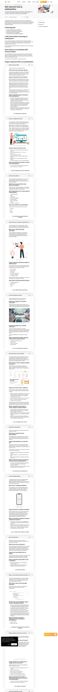 Az új webhelyek SEO ellenőrző listája biztosítja a forgalom és a látogatók interakciójának növekedését. Fejlessze a keresőoptimalizálást ezzel a pontról pontra vonatkozó útmutatóval.