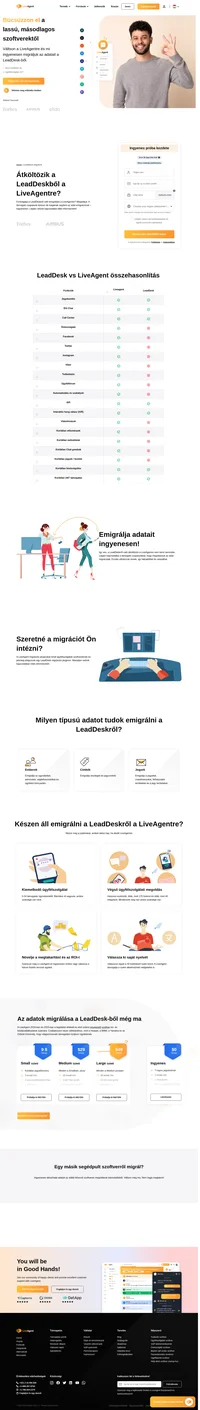 A LiveAgent a legátnézettebb és #1 értékelt ügyfélszolgálati szoftver az SMB-nél 2020-ban. Emigrálja adatait a LeadDesktől a Liveagentre még ma.