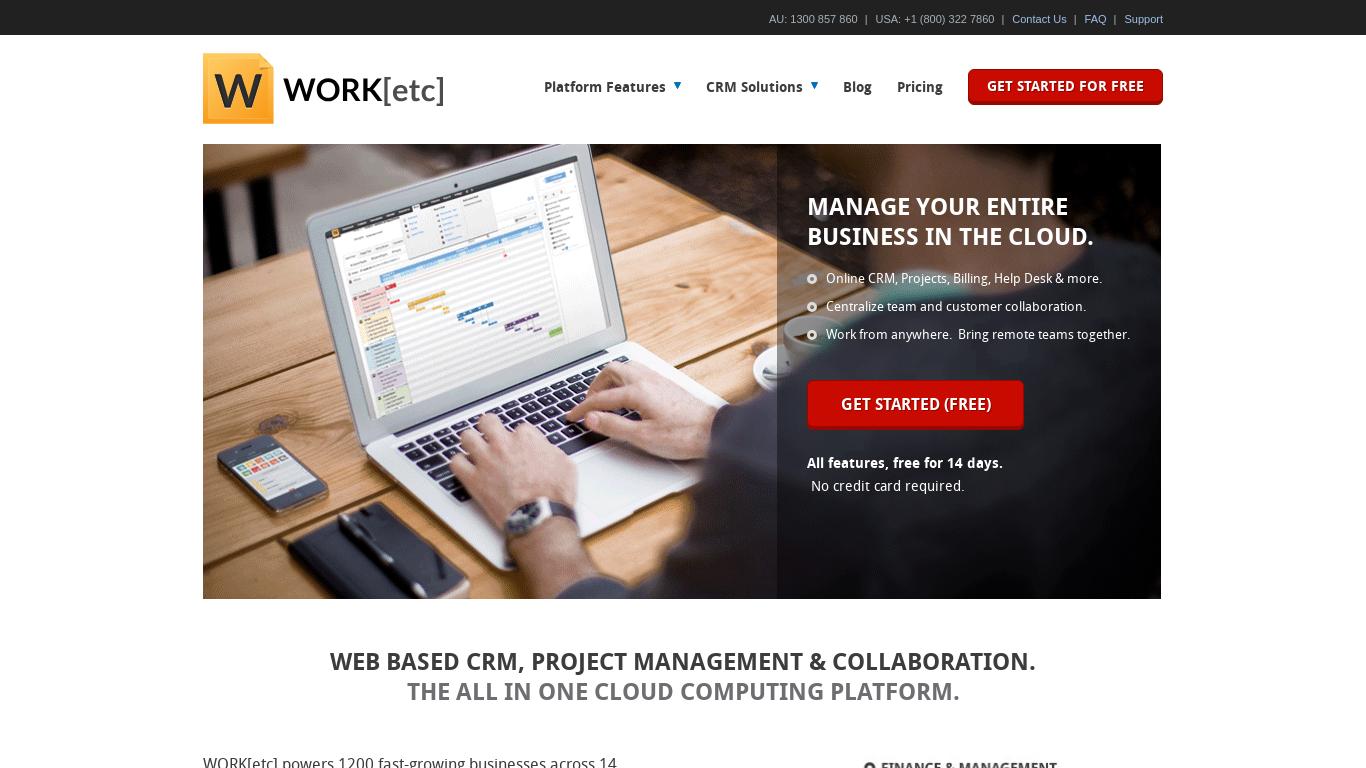 WORKetc Business Management Software | CRM, Project Management, Billing