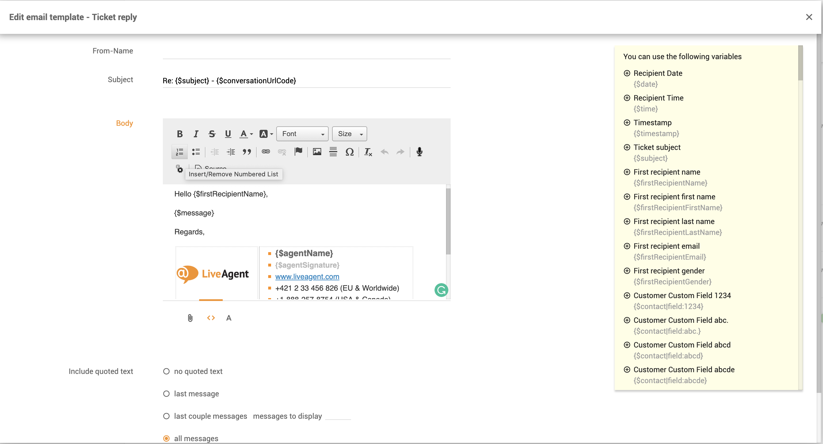 E-mail sablon testre szabás