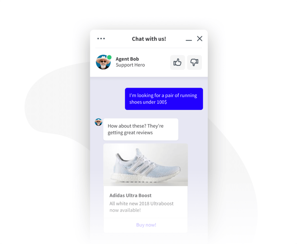 Példa a LiveChat chat widgetre