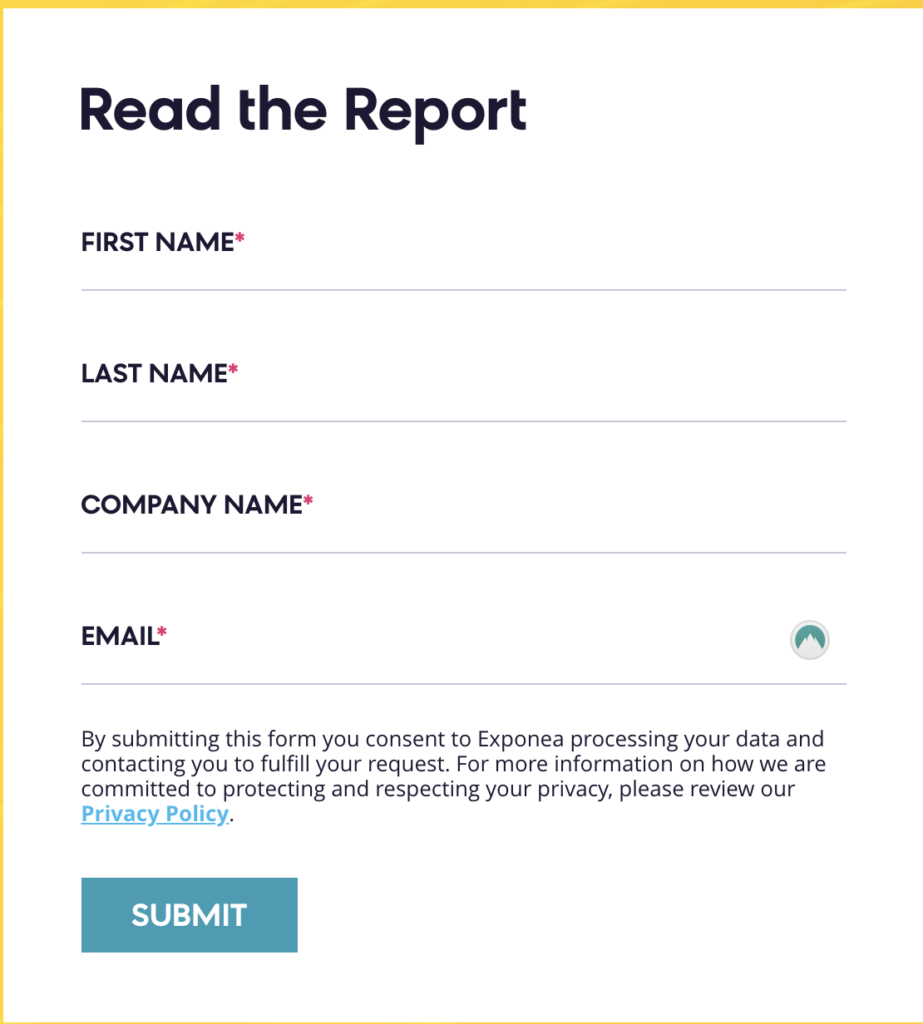 Exponeas gated report