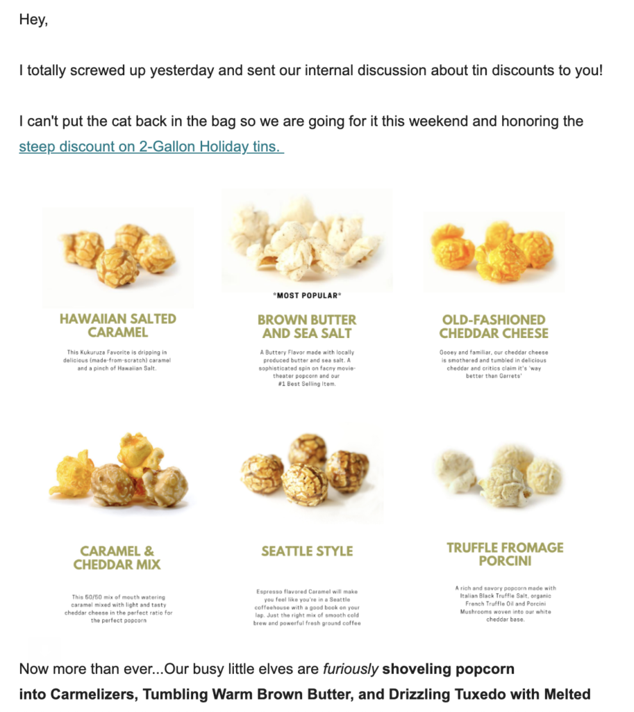 Kukuruza bocsánatkérő email sablon