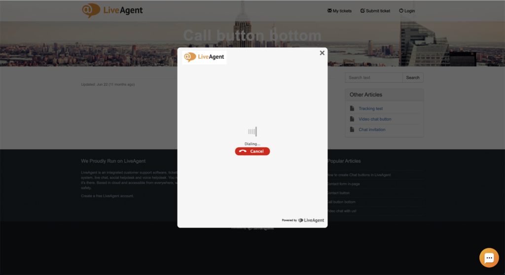 asztali hívás böngészőben