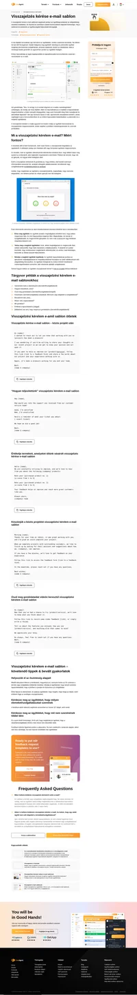 A visszajelzés kérése e-mail sablon segíthet a potenciális és a meglévő ügyfelekkel való interakcióban és kapcsolatok kialakításában