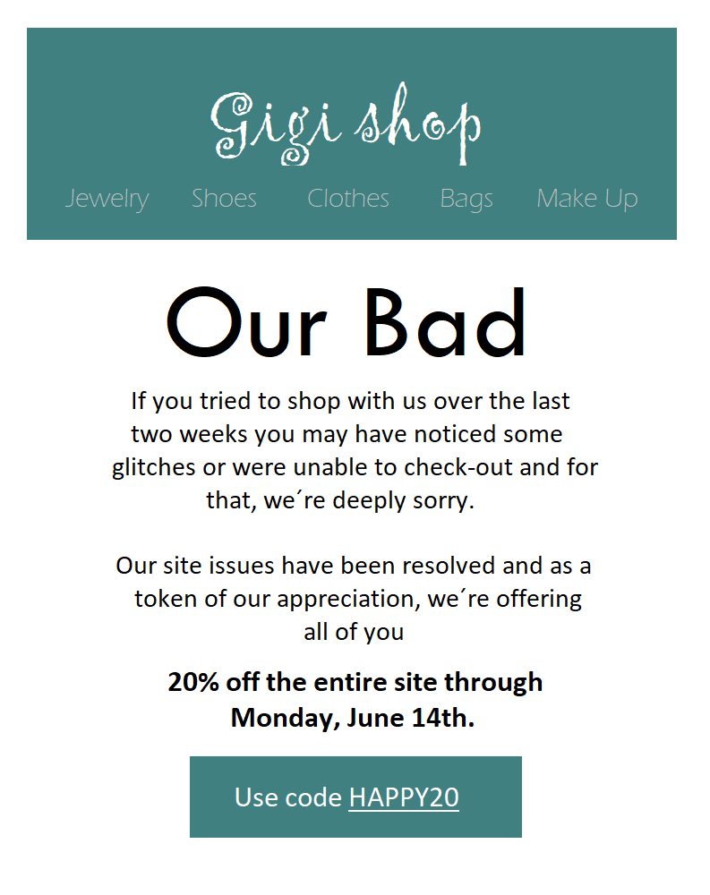 bocsánatkérésre e-mail példa