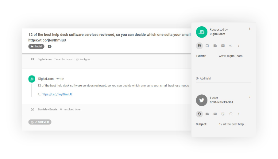 Twitter-funkció-LiveAgent