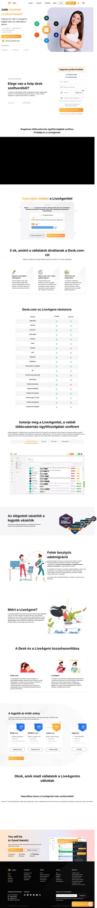 Tudja meg, miért a LiveAgent a Desk.com legjobb alternatívája. Ismerje meg az előnyöket, és iratkozzon fel egy 14 napos ingyenes, kötelezettség nélküli kipróbálásra.