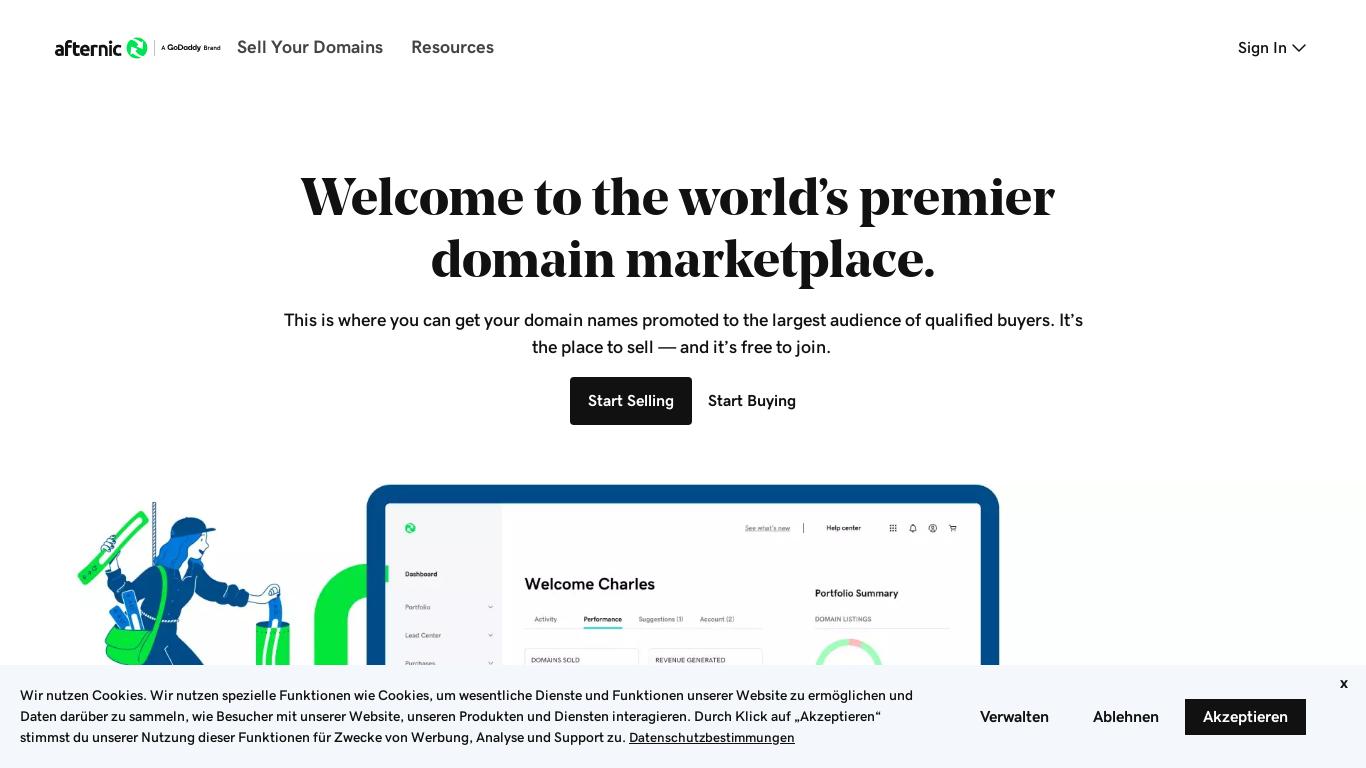Afternic is a one-stop site to buy, sell and park domains. See for your self why Afternic is the world's premiere domain marketplace and exchange reseller.