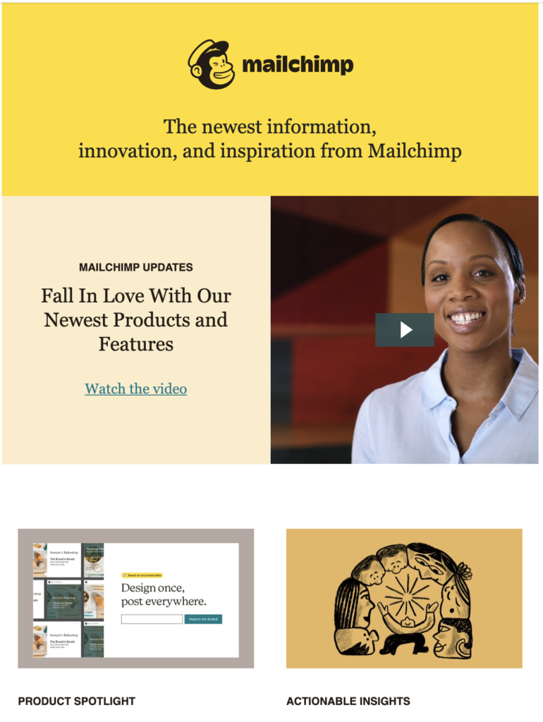 Mailchimp új blogbejegyzés sablon