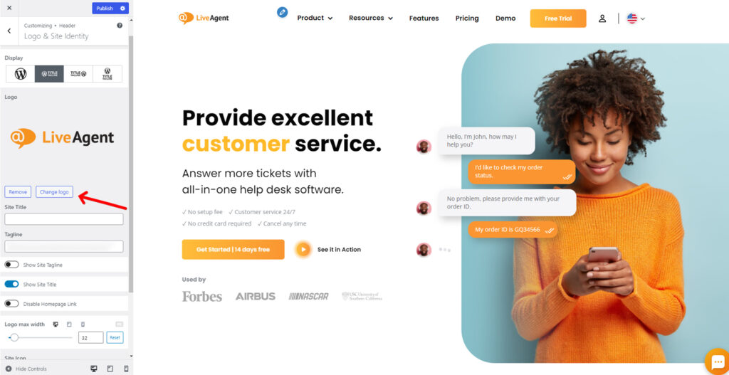 Link header logo to homepage